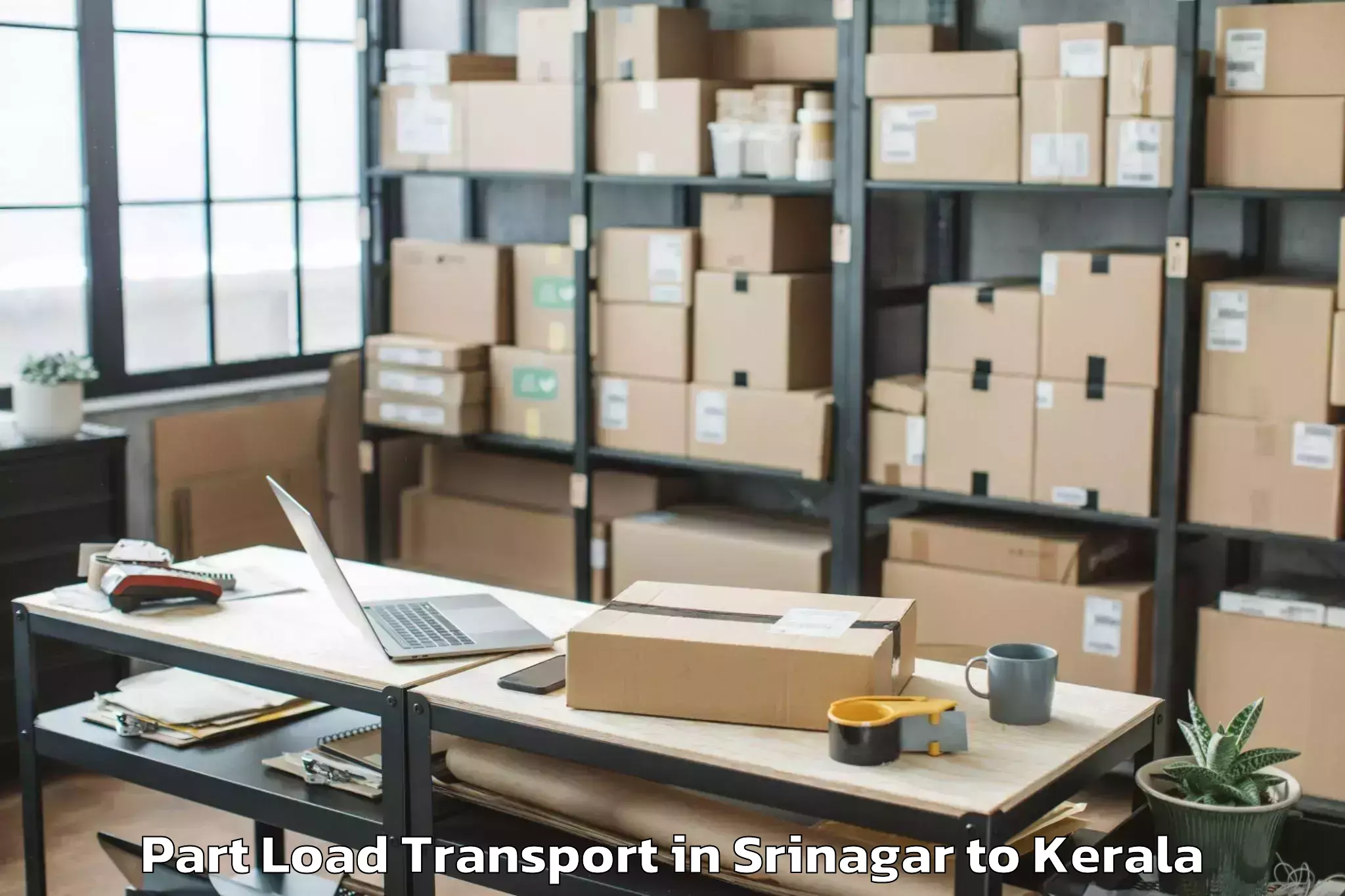 Reliable Srinagar to Kollam Part Load Transport